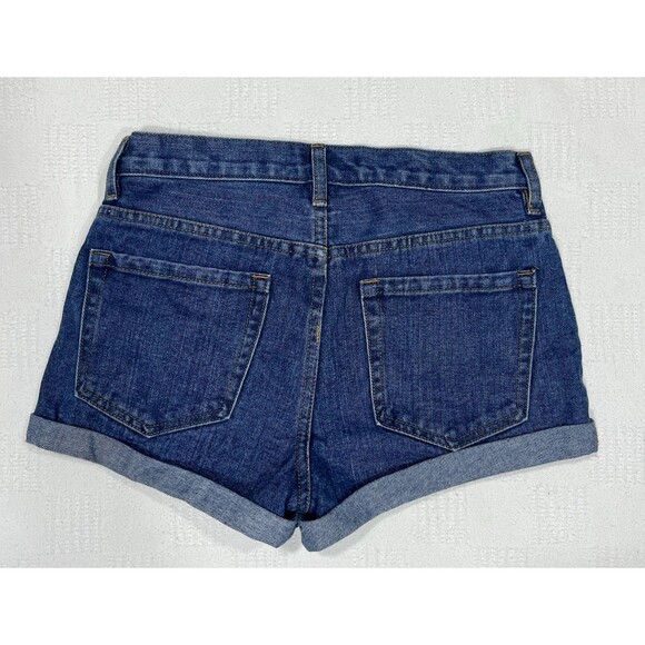 Forever 21 Denim Shorts Size 27 Button Up Blue Jeans Pockets Belt Loops - Picture 2 of 3